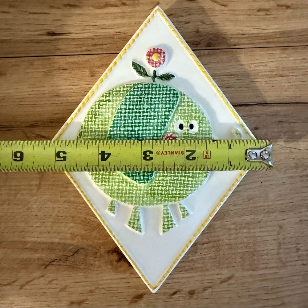 Ceramic Tile Elephant Children’s Room Nursery Diamond Shape Green Pink Yellow - Picture 5 of 6